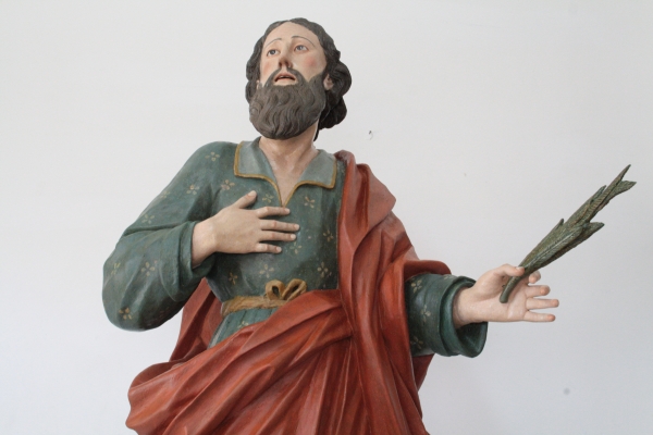 Restauro della statua di san Benedetto martire